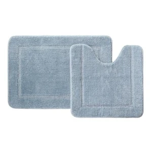 Фото для Набор ковриков для ванной микрофибра 65х45/45х45 см IDDIS голубой 1/10