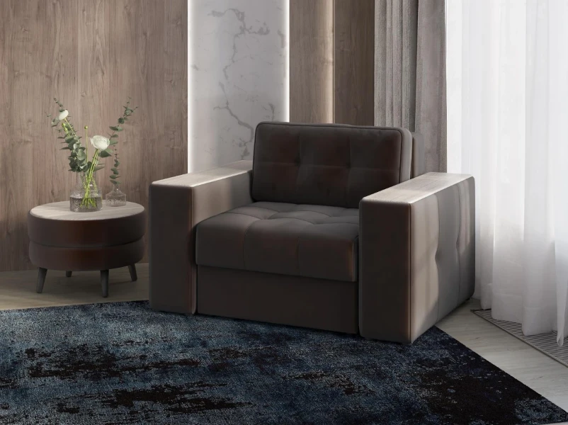 Фото для Кресло-кровать Виконт (Коричневый/Сандал белый)