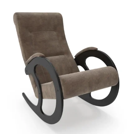 Кресло-качалка Блюз Модель 3 (Венге-эмаль/Ткань коричневый Verona Brown)