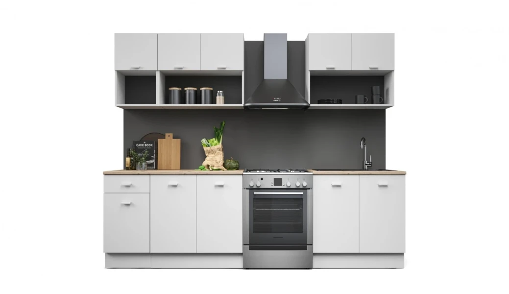 Фото для Кухня Изида 2.0 (80/40) (Белый/Дуб корсика)