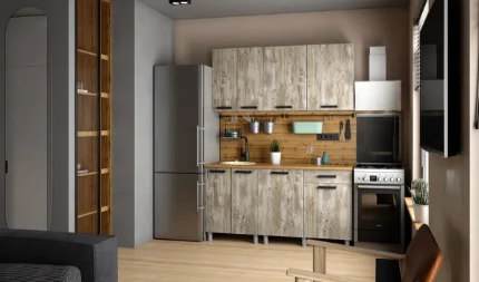 Фото для Кухня Нагано 1,6 (Дуб юкон/Столешница Дуб вотан)