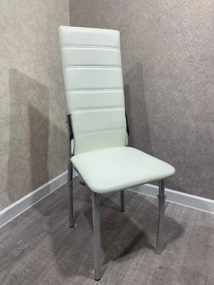 Фото для Стул Лорд полоса экокожа (Белый/Опора хром)