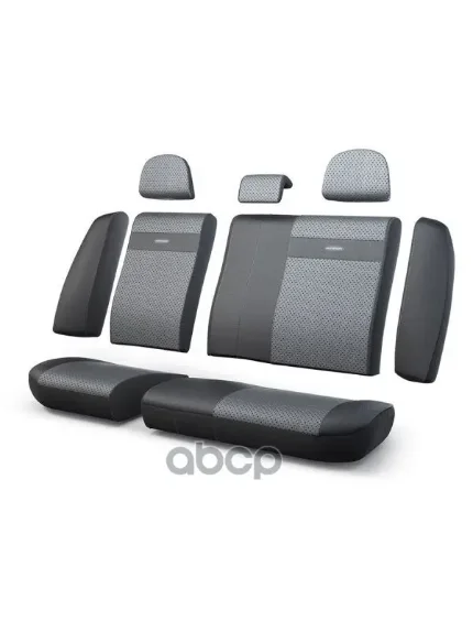 Фото для Чехлы На Сиденья Trs-002 G Bk/D Gy Кожа, Черн./Т.Серый, Задний Ряд (1шт) AUTOPROFI арт. TRS-002 G BK/D GY