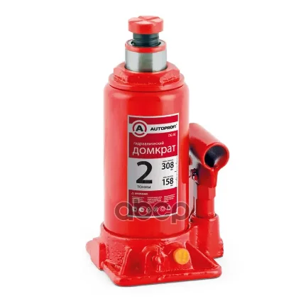 Фото для Домкрат 2 Т Гидравлический Бутыл. (308Мм) 1/10 Автопрофи Dg-02 AUTOPROFI арт. DG-02