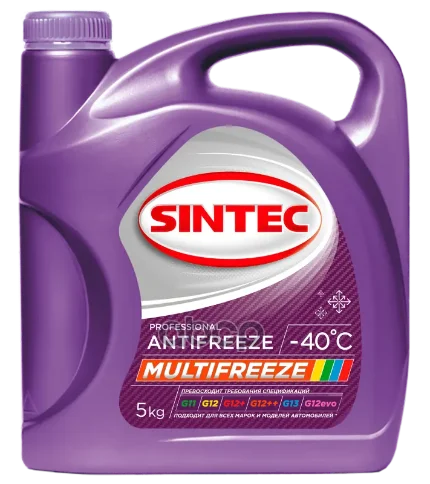 Фото для Антифриз 5кг (-40) Sintec Multi Freeze SINTEC арт. 800534
