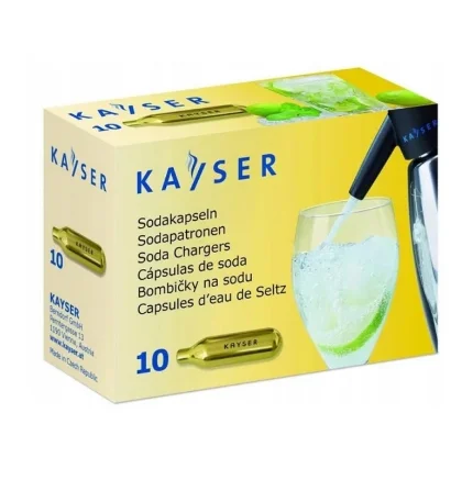 Фото для Баллончик для сифона для газирования воды (СО2) 10 шт/уп. KAYSER, 1101