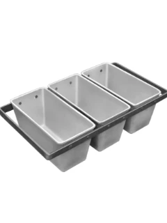 Фото для Форма хлебная тройник 3Л7 (белый 0,7кг / чёрный 1кг)