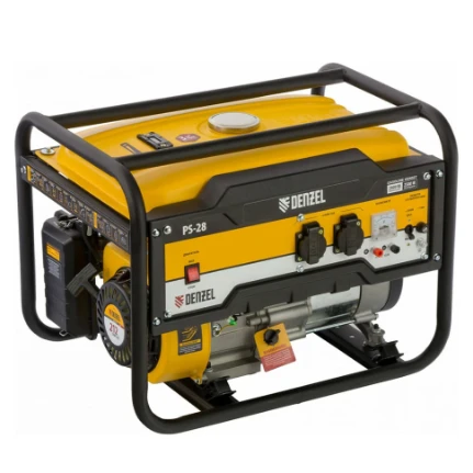 Фото для Генератор 2,8 кВт, бензиновый, 230v/85Hz, 15л, ручной пуск - Denzel