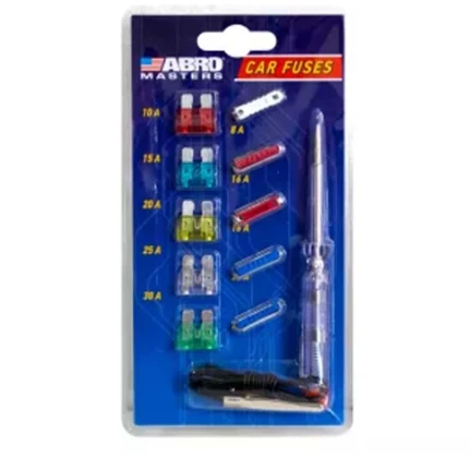 Фото для Набор предохранителей флажковых 10-30А, 10 шт с индикаторной отверткой - Abro