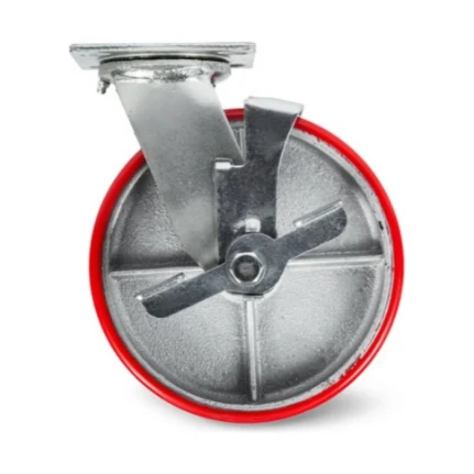 Фото для Колесо большегрузное поворотное п/уретановый обод d -125мм, с тормозом (SCp55) нагрузка 230кг - TOR