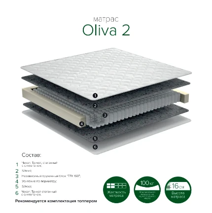 Фото для Матрас Oliva 2 1,4*2,0