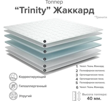 Фото для Топпер Trinity Jacq 1,2 *2,0