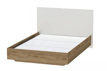 Фото для Кровать 1600 арт.031 М1 ЛДСП (Дуб крафт золотой, Миндаль) ДИАЛ