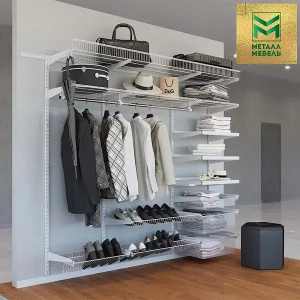 Гардеробная система Титан GS - идеальное решение для организации пространства в доме! Для гардеробной комнаты и спальни.