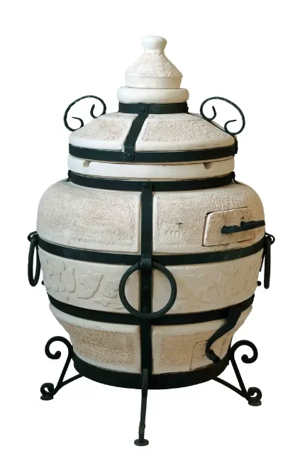 Фото для Тандыр большой «ПРЕМИУМ» выс. 1020мм диам. 620мм, толщ. 60мм (Ш-20, Крест, сов, коч, кол, подст)