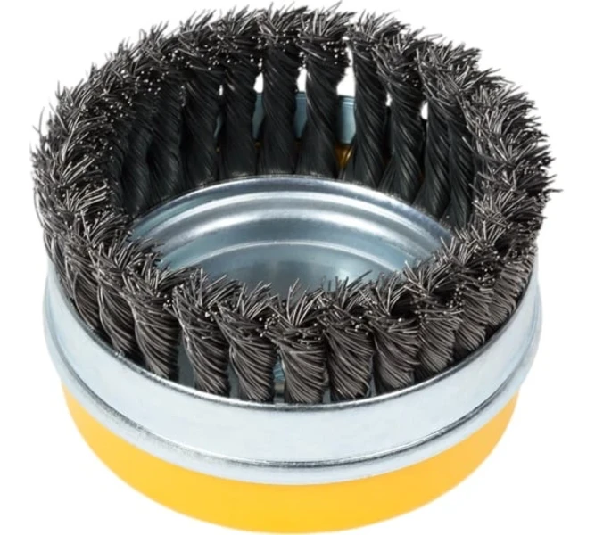 STAYER 120 мм, жгутированная стальная проволока 0.5 мм, чашечная щетка-крацовка для УШМ, Profession