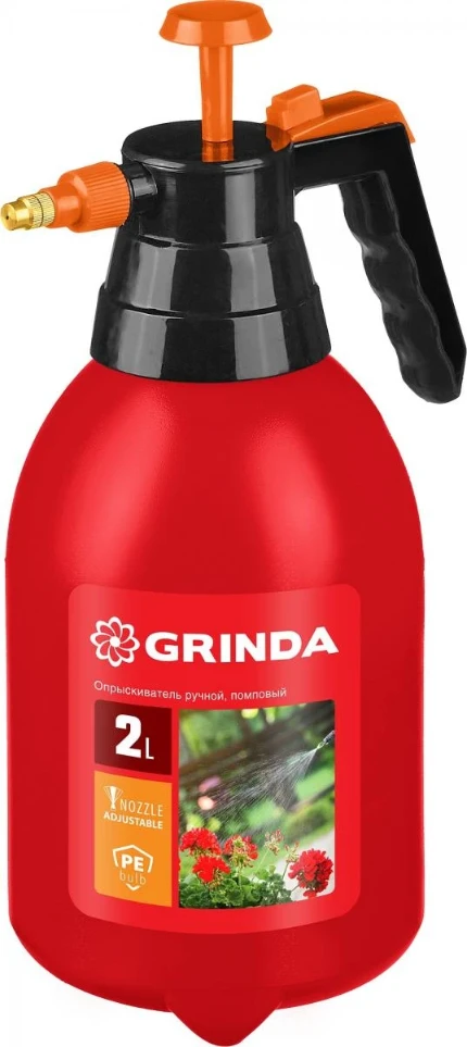 Фото для GRINDA PS-2, 2 л, ручной, колба из полиэтилена, помповый опрыскиватель (425053)