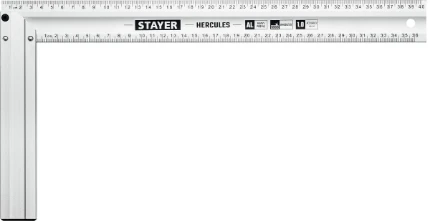 Фото для STAYER 400 мм, жесткий столярный угольник, Professional (3432-40)