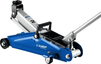 Фото для ЗУБР Т-50, 2 т, 130 - 380 мм, подкатной домкрат с увеличенным подъемом в кейсе, Профессионал (43052-2-K)
