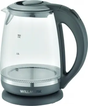 Чайник Willmark WEK-2005G (2л,2200Вт, корпус из стекла, Серый)