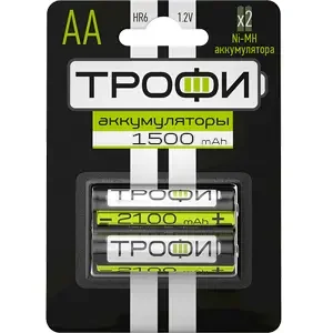 Батарейка Трофи HR6-2BL 1500mAh (20/240/17280)