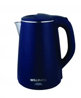 Чайник Willmark WEK-2002PS (2,0л, двойн. стенки, 2000Вт, пластик, Синий)