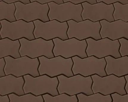 Фото для Тротуарная плитка "волна" цвет коричневый, h 6 см