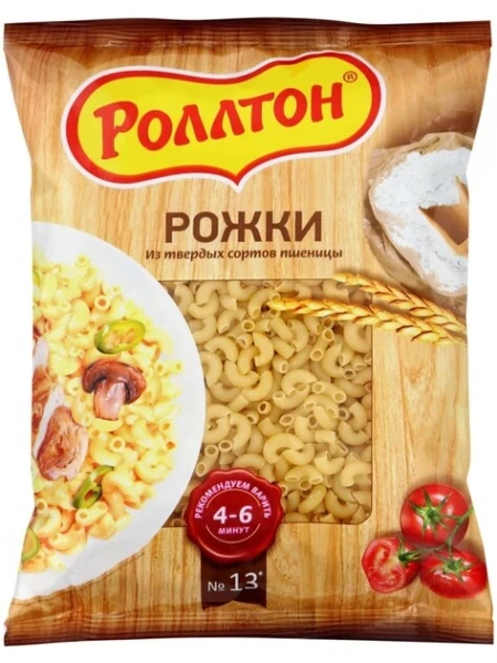 
Изделия макаронные Роллтон 400гр. Рожки