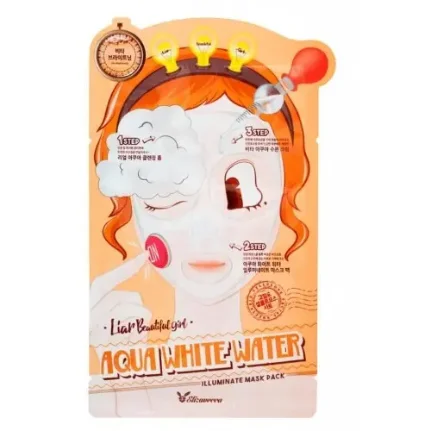 Фото для Трехшаговый осветляющий набор для лица Elizavecca Aqua White Water Illuminate Mask Pack