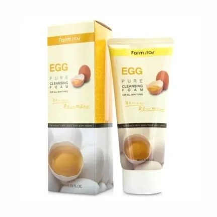 Фото для Пенка для лица FarmStay Egg Pure Cleansing Foam Очищающая пенка для лица с яичным экстрактом