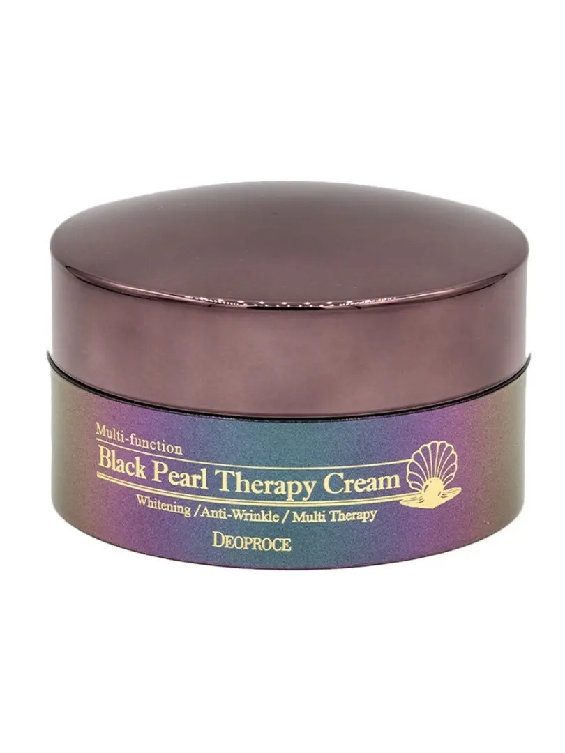 Питательный крем для лица с черным жемчугом Deoproce Black Pearl Therapy Cream