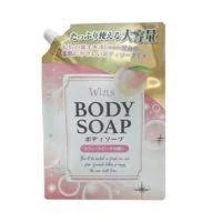 Фото для Nihon / Гель для душа WINS Body Soap "Peach" персик сменная упаковка 900грамм