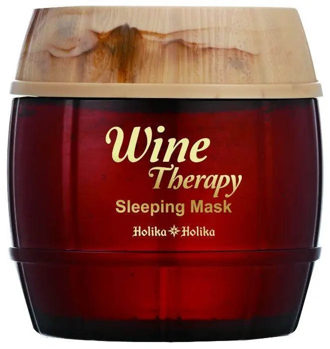 Ночная маска Holika Holika Wine Therapy Sleeping Mask - Red Wine Ночная несмываемая винная маска для лица с экстрактом французко