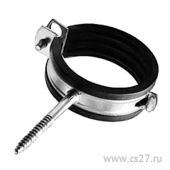 Фото для Хомут FERAT металлический с шурупом и дюбелем М8 110*80/100