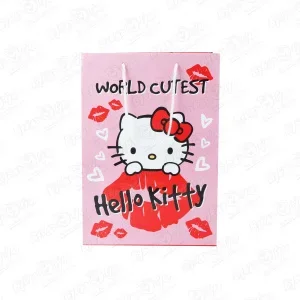 Пакет подарочный Hello Kitty розовый 22х31см