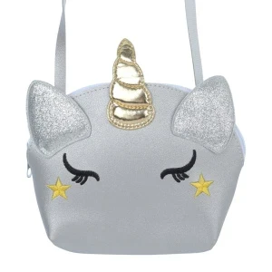 Фото для Сумочка-косметичка Единорог серебряная 