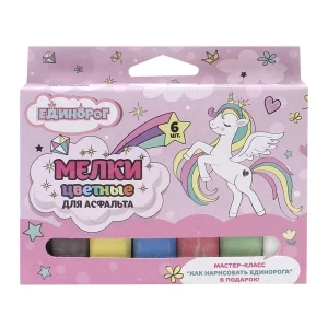 Фото для Мелки цветные ND Play Единорог квадратные 6шт 6цв