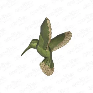 Фото для Украшение елочное Колибри матовая зеленая 11см