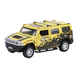 Фото для Машинка Технопарк металлическая инерционная Hummer открывающиеся двери и багажник 12см
