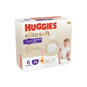 Фото для Подгузники-трусики HUGGIES elite soft 6 15-25кг 32шт
