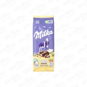 Шоколад Milka bubbles молочный пористый с кокосом 92г