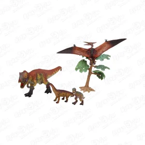 Набор игровой Lanson Toys Dinosaur series фигурки динозавров с деревом