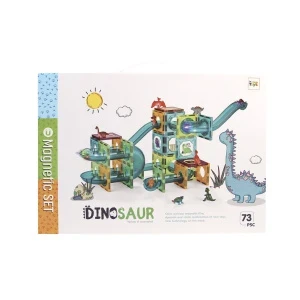 Фото для Конструктор магнитный Горка с динозаврами 73дет