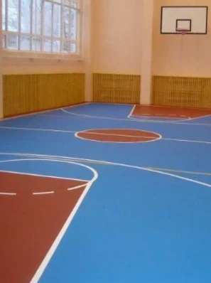 Монтаж наливных полимерных полов: Полиуретановый наливной пол для спортивных залов