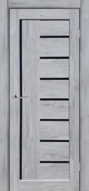 Фото для Межкомнатная дверь Дубрава РАДА Вертикаль черное стекло, Ель альпийская