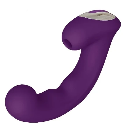 Фото для Фиолетовый клиторальный стимулятор с функцией вибратора Amante - 17,8 см