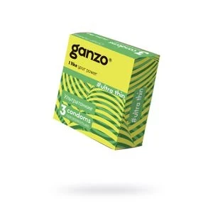 Фото для Презервативы Ganzo, ultra thin, ультратонкие, латекс, 18 см, 5,2 см, 3 шт.