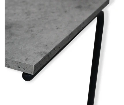 Фото для SheffiltonПридиванный столик SHT-CT9, бетон чикаго светлый / черный.64х40х30см (ВхШхГ)