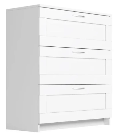 Фото для СИРИУС Комод с 3 ящиками, белый, 94х78х41 см
