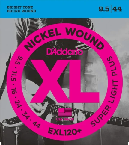 Фото для Струны для электрогитары D'Addario EXL120+ Nickel Wound 9.5-44, D'Addario (Дадарио)